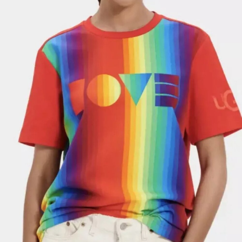 UGG GAY Pride MONTH LGBTQ RAINBOW Love Tee T-Shirt Women's Men's Unisex S